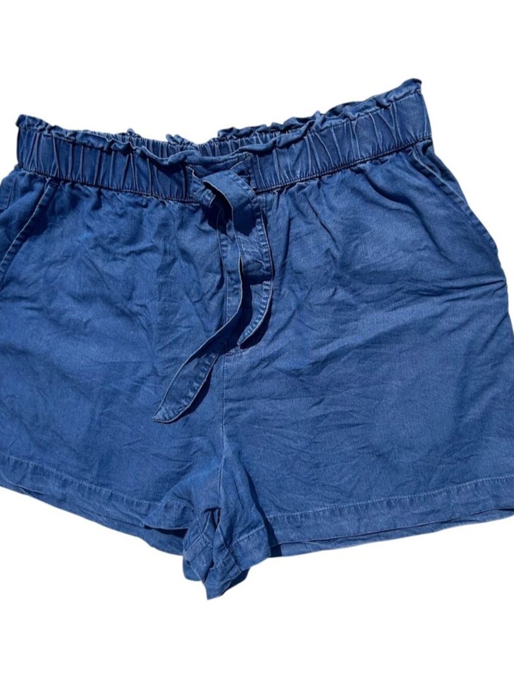 Women's Lucky Brand Paper Bag Shorts Blue Size Medium